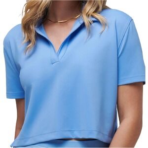 Travis Mathew Deco District Golf Shirt Women's XL Blue NWT
